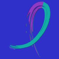 Suicide Prevention Cool Gift Purple And Teal Graffiti Ribbon 16 in Basic Backpack