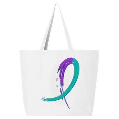 Suicide Prevention Cool Gift Purple And Teal Graffiti Ribbon 25L Jumbo Tote