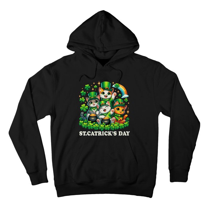 St Patricks Catricks Day Cats Saint Pattys Hoodie