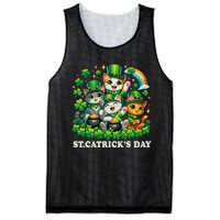 St Patricks Catricks Day Cats Saint Pattys Mesh Reversible Basketball Jersey Tank