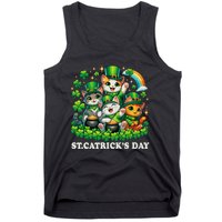 St Patricks Catricks Day Cats Saint Pattys Tank Top