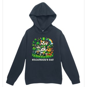 St Patricks Catricks Day Cats Saint Pattys Urban Pullover Hoodie