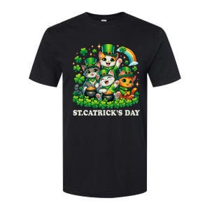 St Patricks Catricks Day Cats Saint Pattys Softstyle CVC T-Shirt