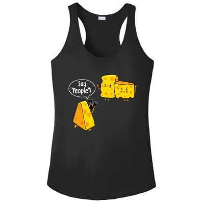 Say People Cheese Lover Food Dairy Milk Gouda Cheddar Brie Ladies PosiCharge Competitor Racerback Tank