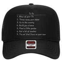 Spanish Pipedream Checklist Funny Gift High Crown Mesh Back Trucker Hat