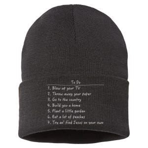 Spanish Pipedream Checklist Funny Gift Sustainable Knit Beanie