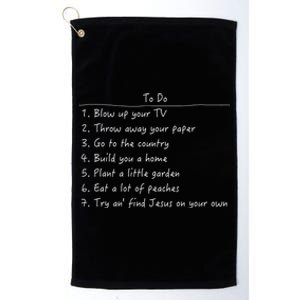 Spanish Pipedream Checklist Funny Gift Platinum Collection Golf Towel