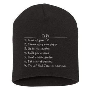 Spanish Pipedream Checklist Funny Gift Short Acrylic Beanie