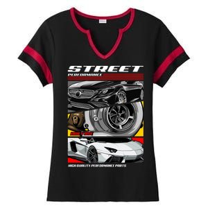 Street Performance Car Turbo Kit Design Ladies Halftime Notch Neck Tee