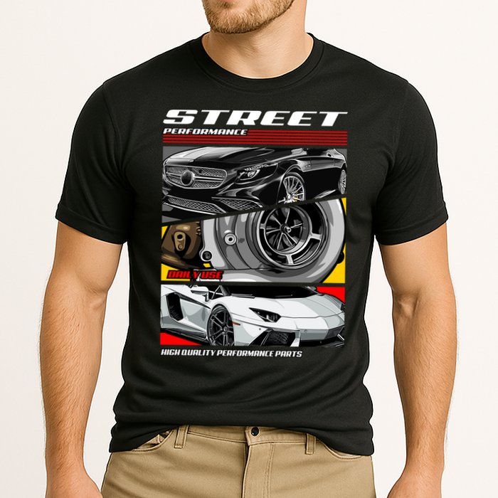 Street Performance Car Turbo Kit Design Performance Shirt