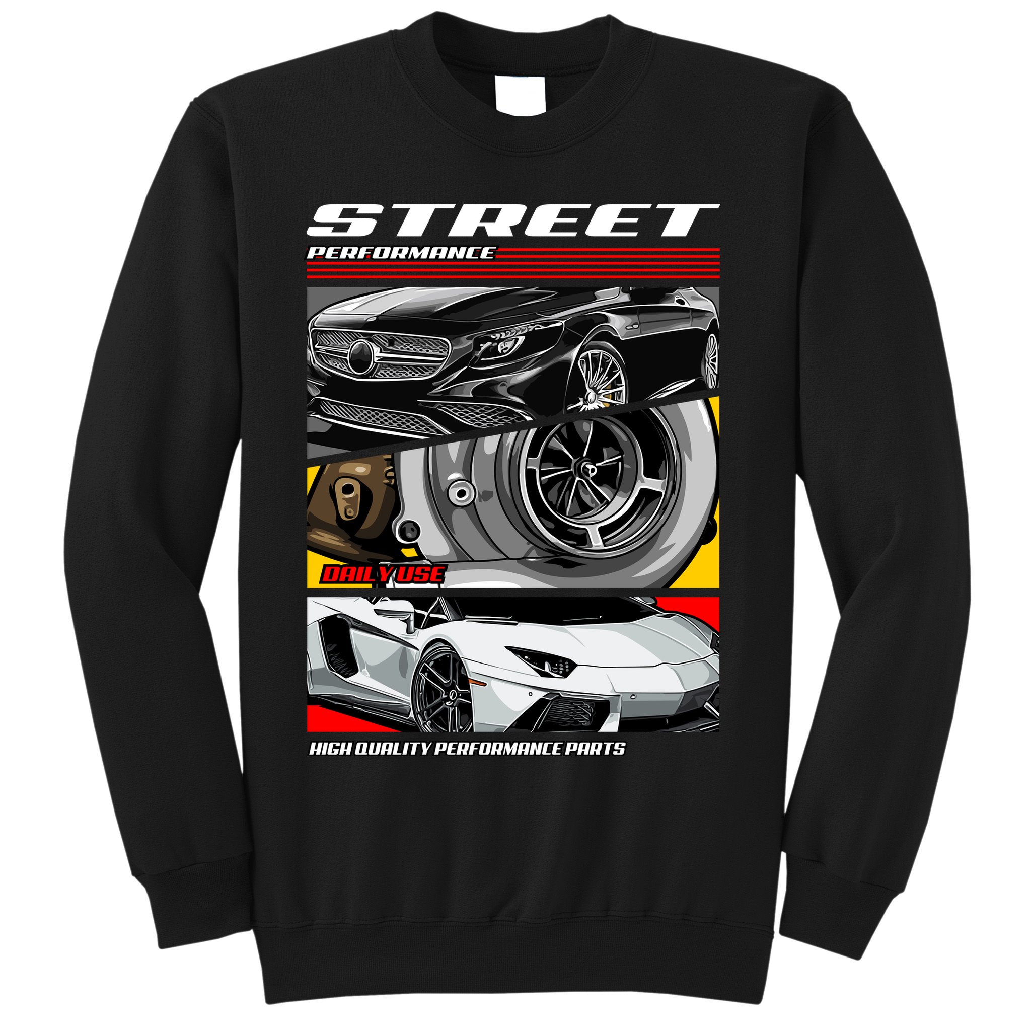 Street Performance Car Turbo Kit Design Sweatshirt