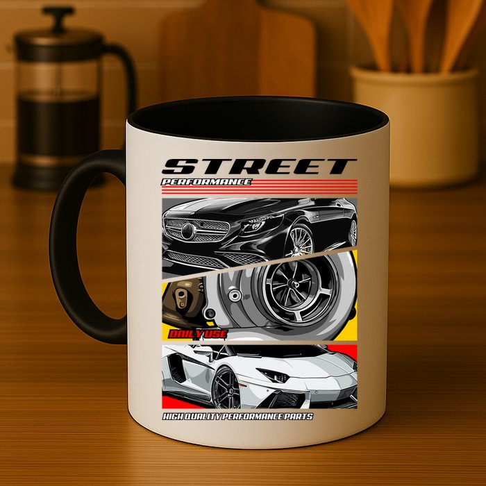Street Performance Car Turbo Kit Design Mug