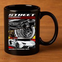 Street Performance Car Turbo Kit Design 11oz C Handle Ceramic Mug