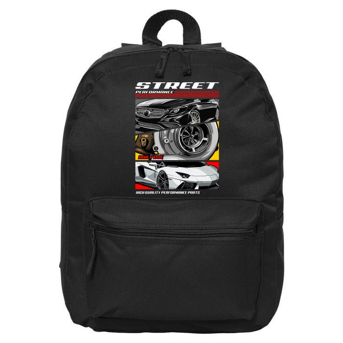 Street Performance Car Turbo Kit Design 16 in Basic Backpack