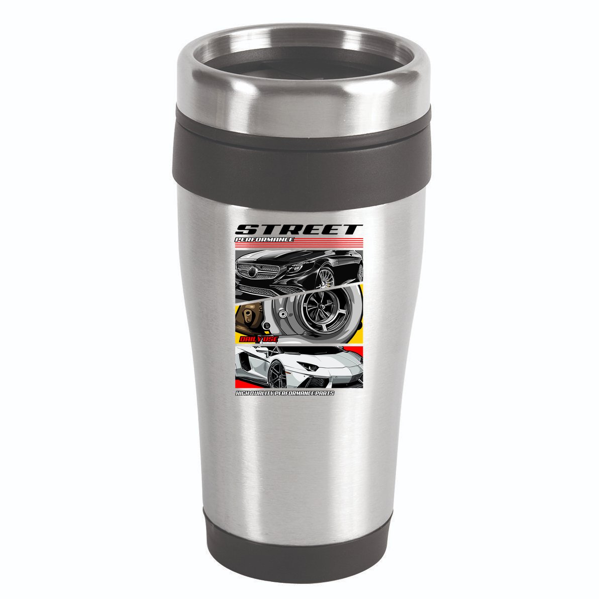 Street Performance Car Turbo Kit Design 16oz Travel Tumbler