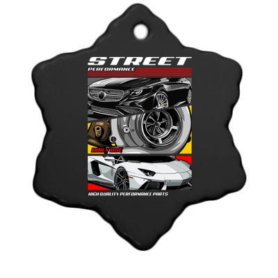 Street Performance Car Turbo Kit Design Ceramic Star Ornament