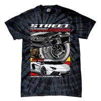 Street Performance Car Turbo Kit Design Tie-Dye T-Shirt