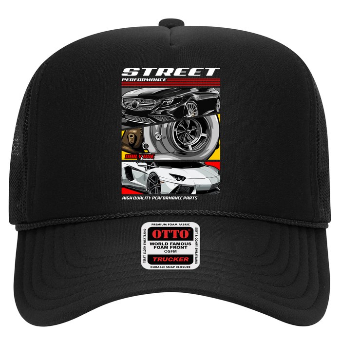 Street Performance Car Turbo Kit Design Trucker Hat