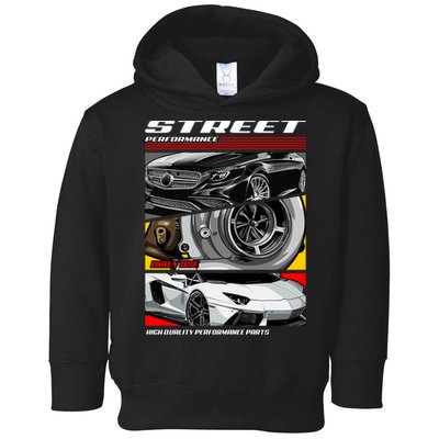Street Performance Car Turbo Kit Design Toddler Hoodie