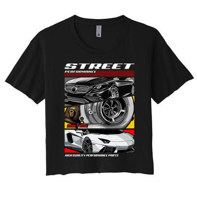 Street Performance Car Turbo Kit Design Crop Top
