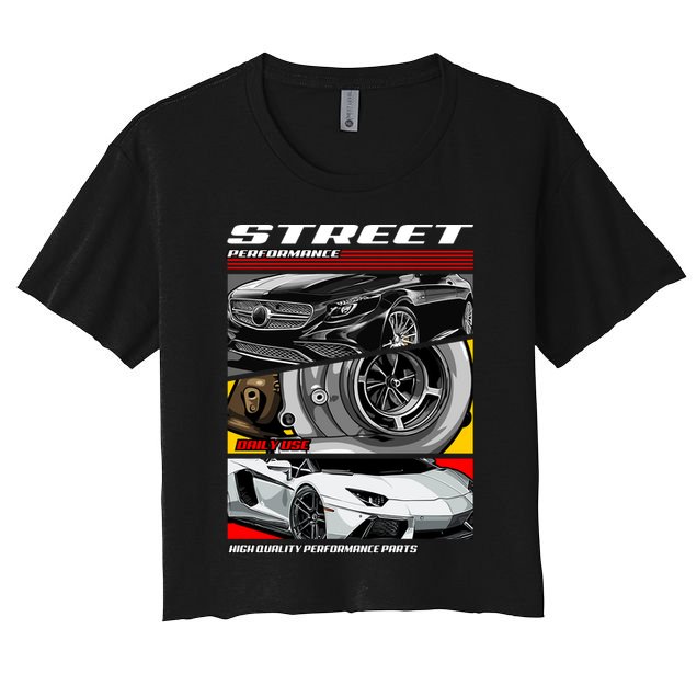 Street Performance Car Turbo Kit Design Crop Top