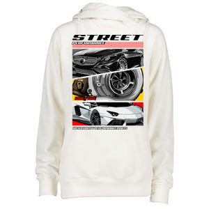 Street Performance Car Turbo Kit Design Womens Funnel Neck Pullover Hood