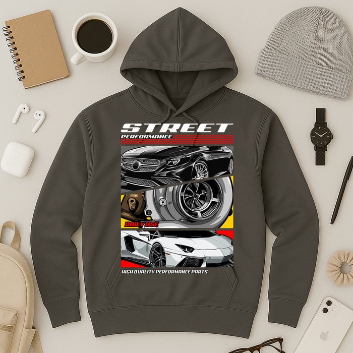 Street Performance Car Turbo Kit Design Hoodie