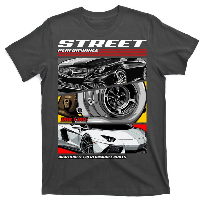 Street Performance Car Turbo Kit Design T-Shirt