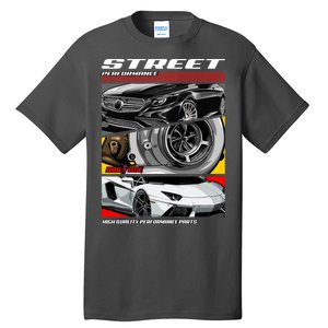 Street Performance Car Turbo Kit Design Tall T-Shirt