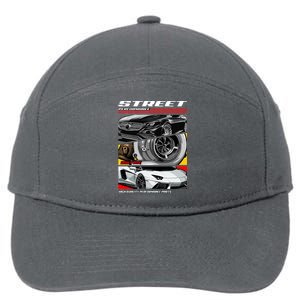 Street Performance Car Turbo Kit Design 7-Panel Snapback Hat