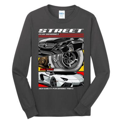 Street Performance Car Turbo Kit Design Tall Long Sleeve T-Shirt