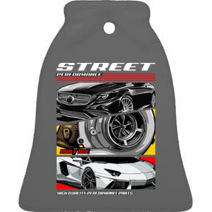 Street Performance Car Turbo Kit Design Ceramic Bell Ornament