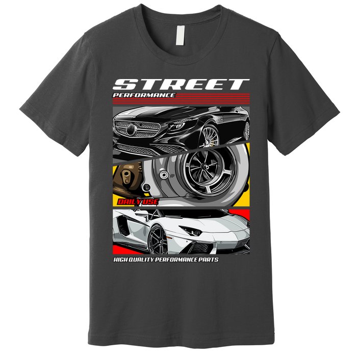 Street Performance Car Turbo Kit Design Premium T-Shirt