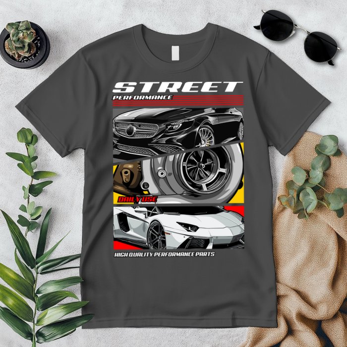 Street Performance Car Turbo Kit Design Premium T-Shirt