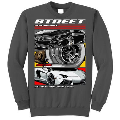 Street Performance Car Turbo Kit Design Tall Sweatshirt