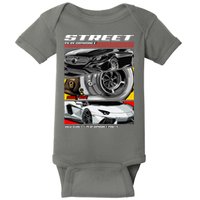 Street Performance Car Turbo Kit Design Baby Bodysuit
