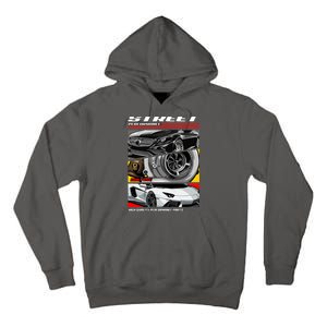 Street Performance Car Turbo Kit Design Tall Hoodie