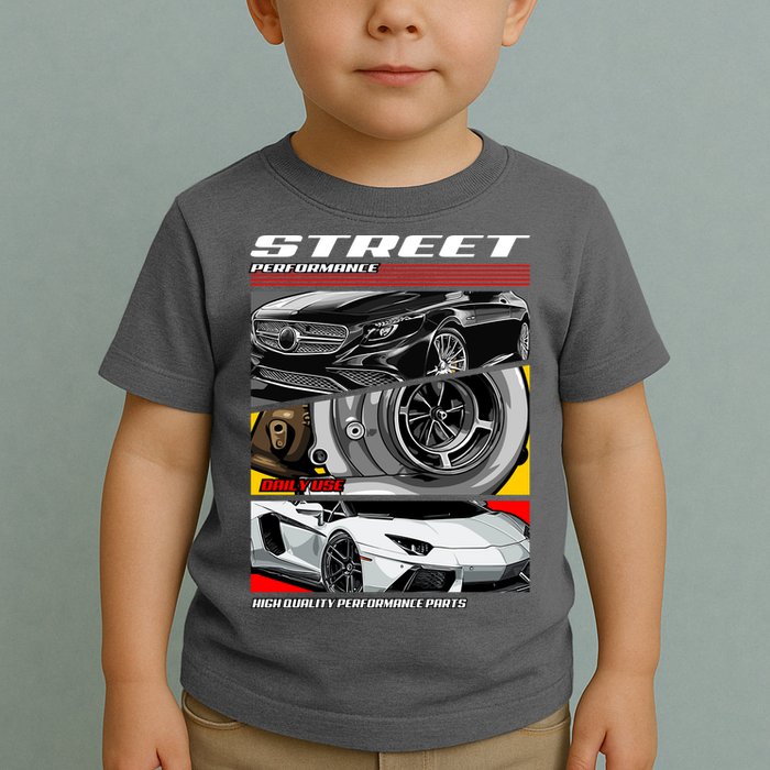 Street Performance Car Turbo Kit Design Toddler T-Shirt