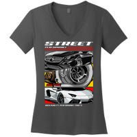 Street Performance Car Turbo Kit Design Women's V-Neck T-Shirt