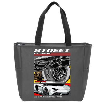 Street Performance Car Turbo Kit Design Zip Tote Bag