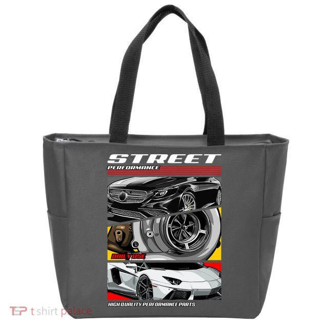 Street Performance Car Turbo Kit Design Zip Tote Bag