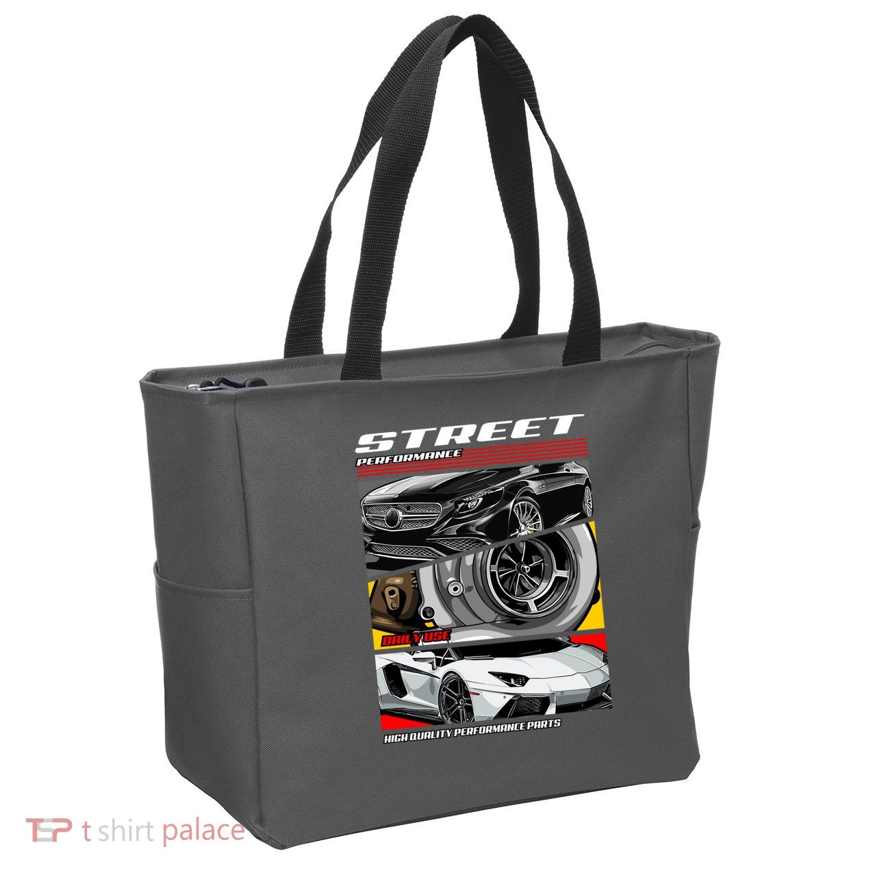 Street Performance Car Turbo Kit Design Zip Tote Bag