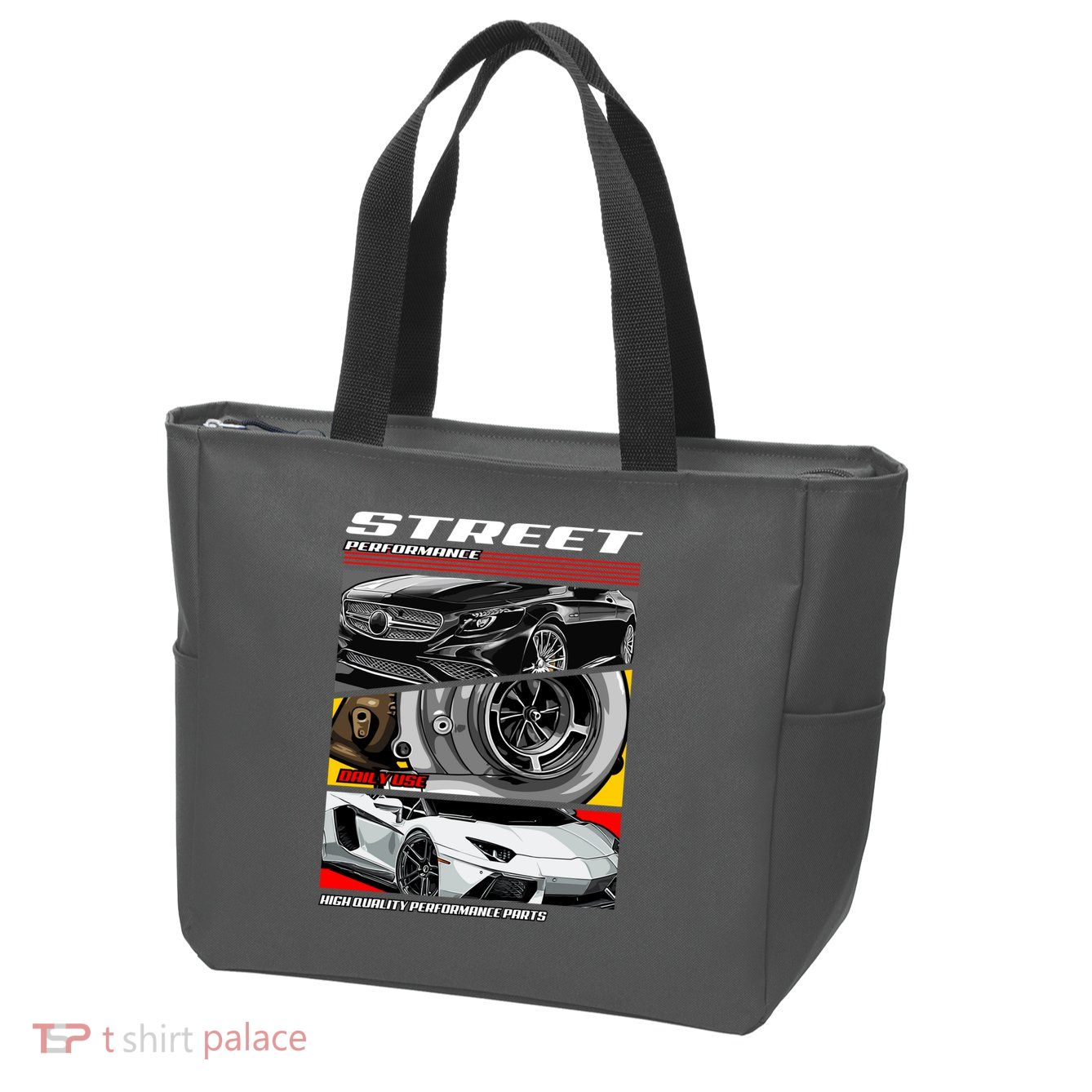 Street Performance Car Turbo Kit Design Zip Tote Bag