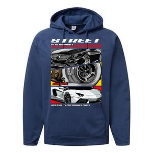 Street Performance Car Turbo Kit Design Performance Fleece Hoodie