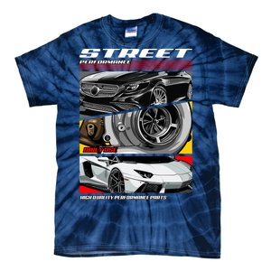 Street Performance Car Turbo Kit Design Tie-Dye T-Shirt