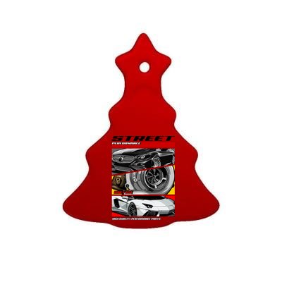 Street Performance Car Turbo Kit Design Ceramic Tree Ornament