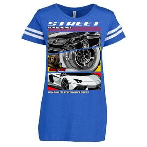 Street Performance Car Turbo Kit Design Enza Ladies Jersey Football T-Shirt