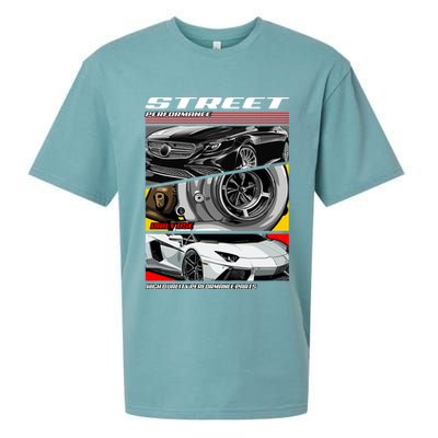 Street Performance Car Turbo Kit Design Sueded Cloud Jersey T-Shirt