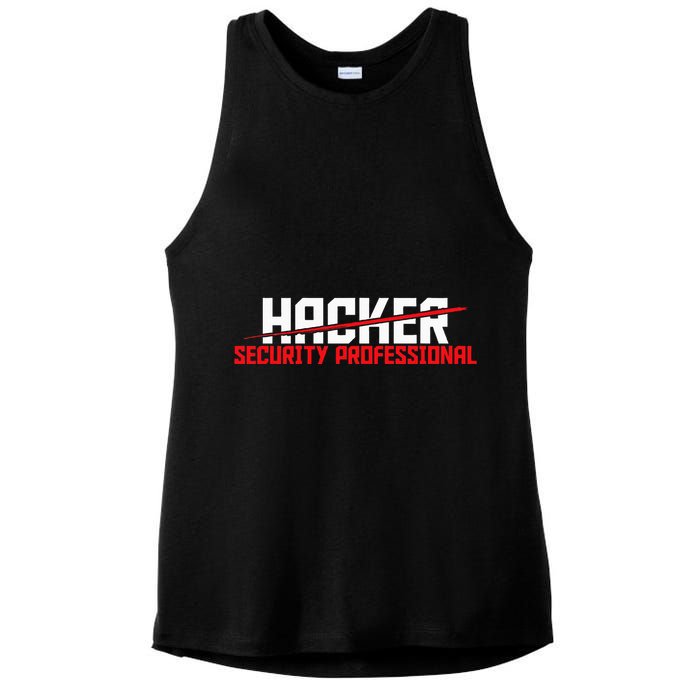 Security Professional Cybersecurity Cyber Hacker Hacking Ladies PosiCharge Tri-Blend Wicking Tank