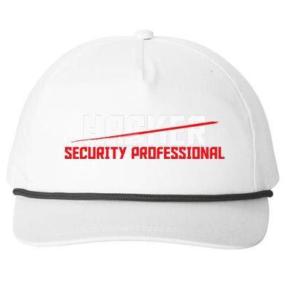 Security Professional Cybersecurity Cyber Hacker Hacking Snapback Five-Panel Rope Hat